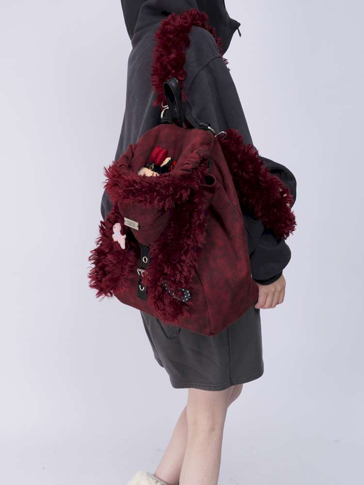 Rabbit Ears Cute Fur Crossbody School Bag【s0000014620】