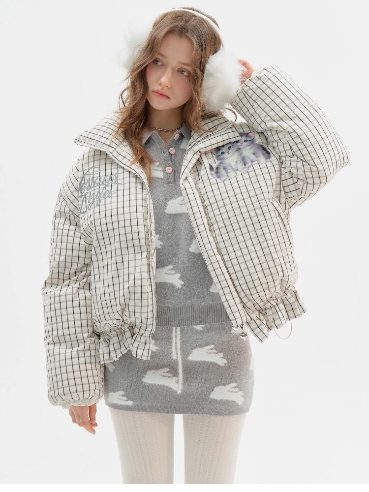 Short Thickened Cat Drawstring Jacket【s0000011505】