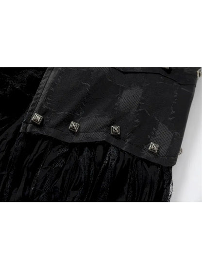 Asymmetrical multi-layer lace skirt【s0000013955】