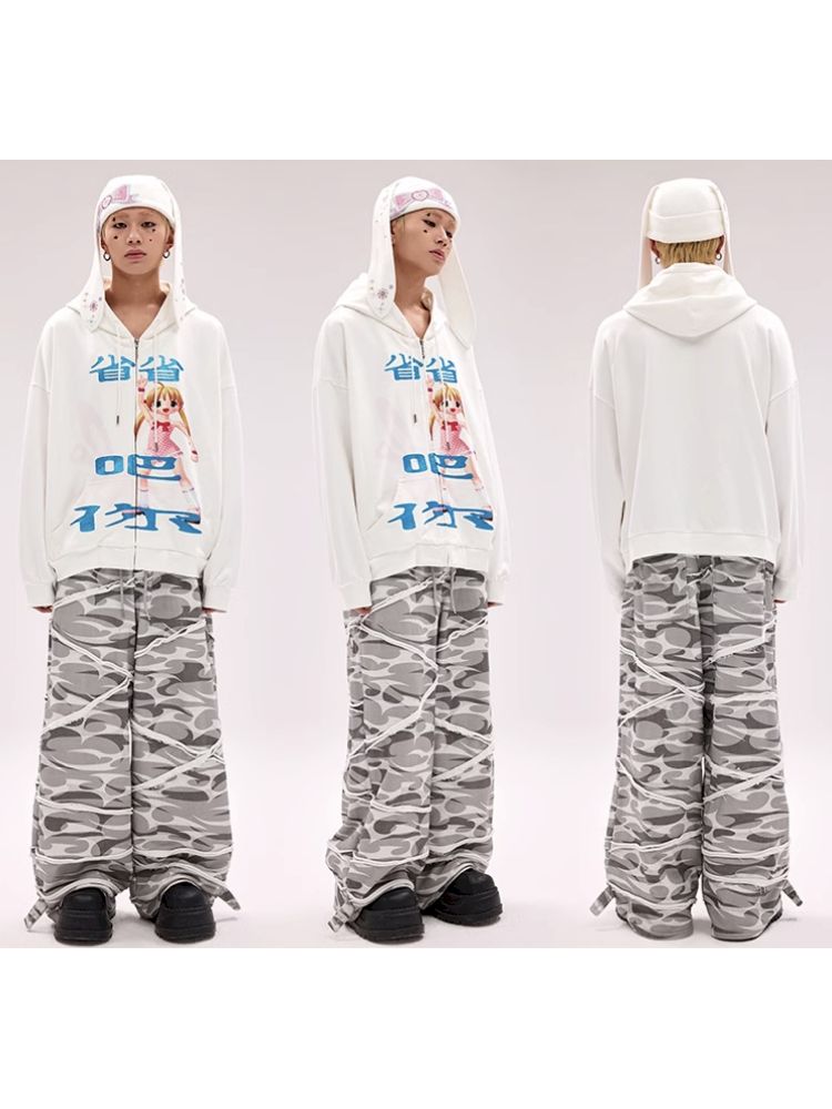 Glitter Printed Sweatshirt Jacket【s0000011796】