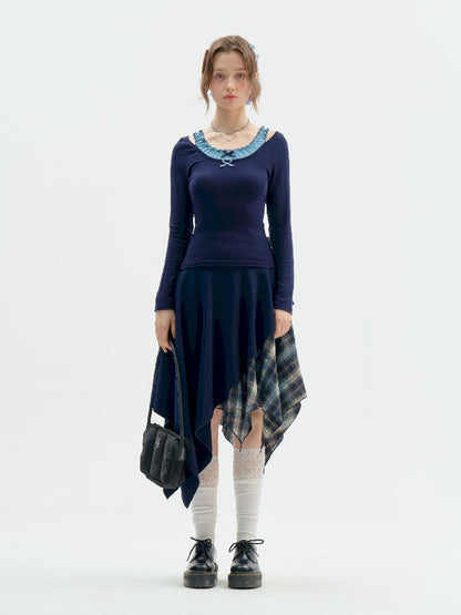 Ballet Style Knitted Bottom Shirt【s0000011508】