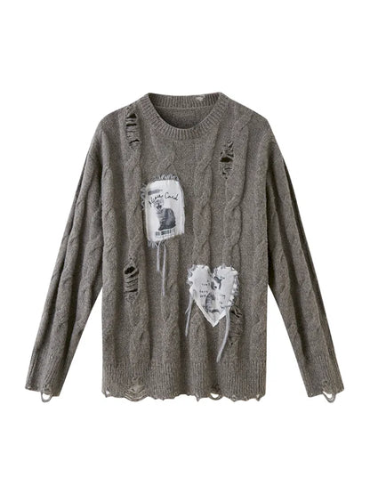 Long Sleeve Oversized Cable-Knit Pullover Sweater【s0000014051】