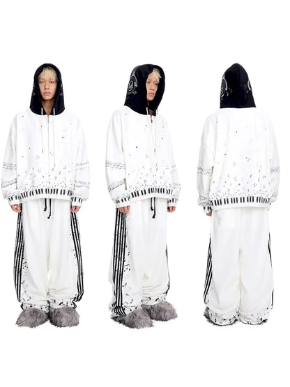 Sheet music notes Printed sweatpants【s0000014099】