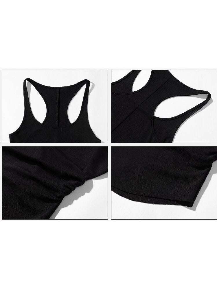 Black Lyocell U-Neck Wide Vest【s0000016251】