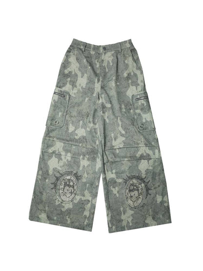 Rhinestone Paratrooper Camo Pants【s0000014449】