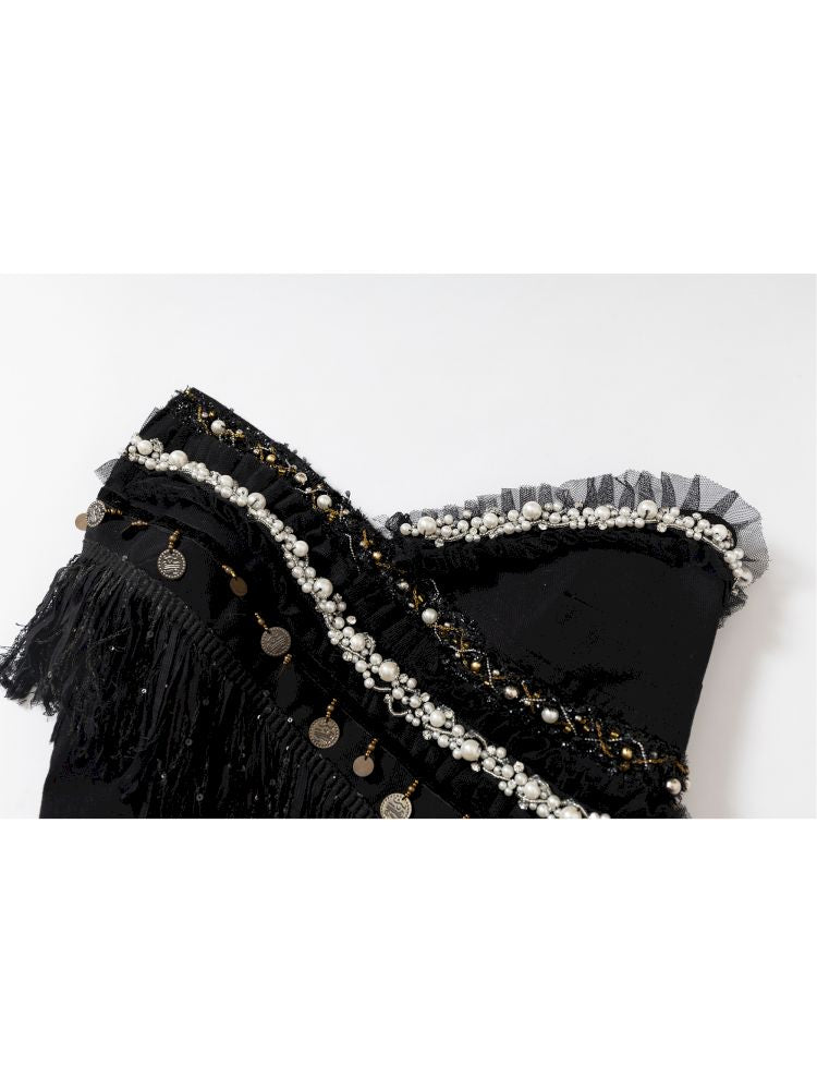 Irregular short strapless vest【s0000012783】