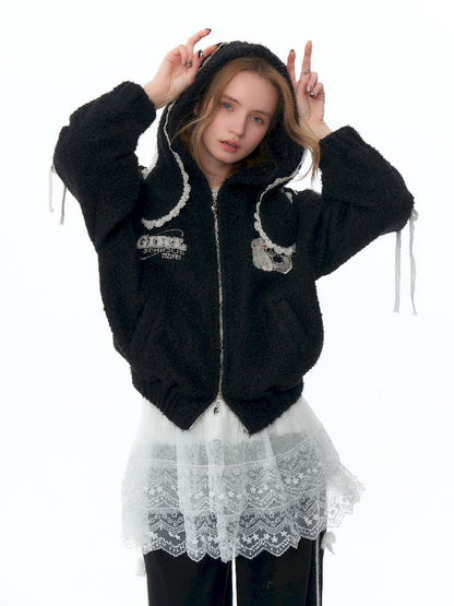 Hooded Rabbit Ears Short Jacket【s0000011500】