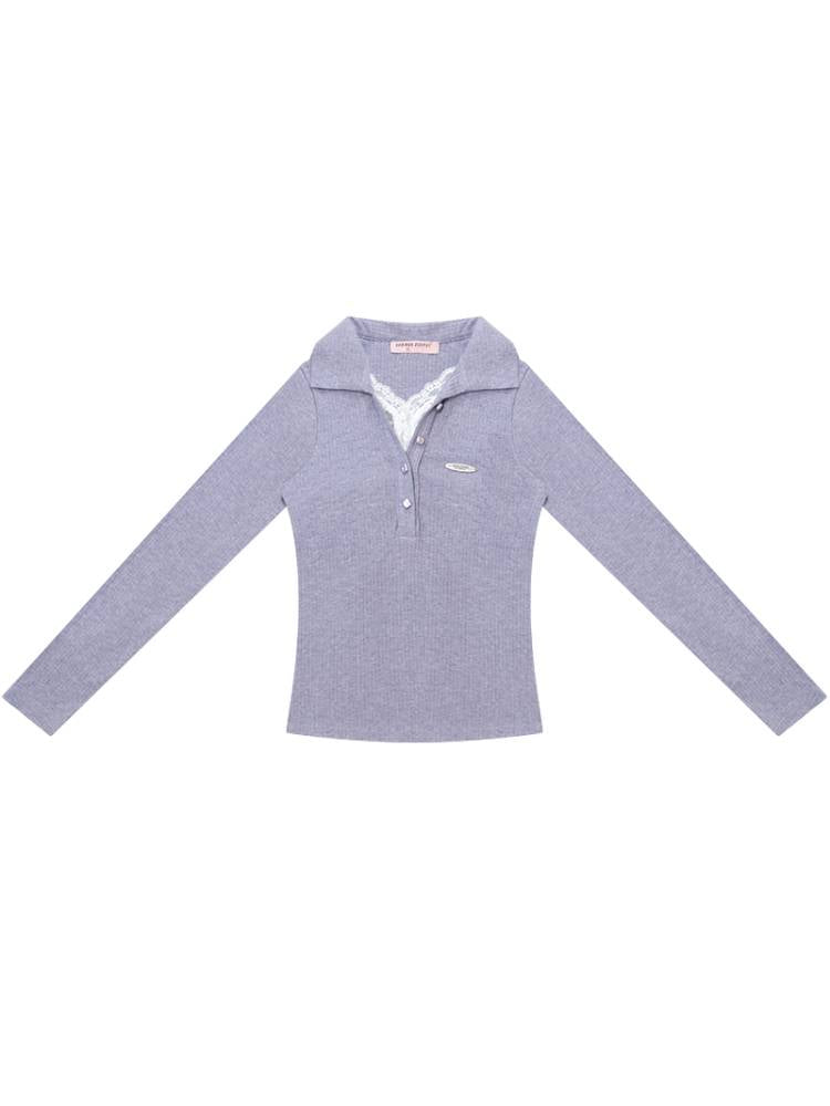 Faux Two Long Sleeve T-Shirt Base【s0000014357】