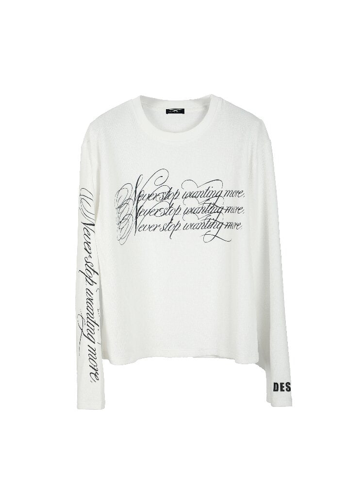 Flower Embroidered Waffle T-Shirt【s0000016186】