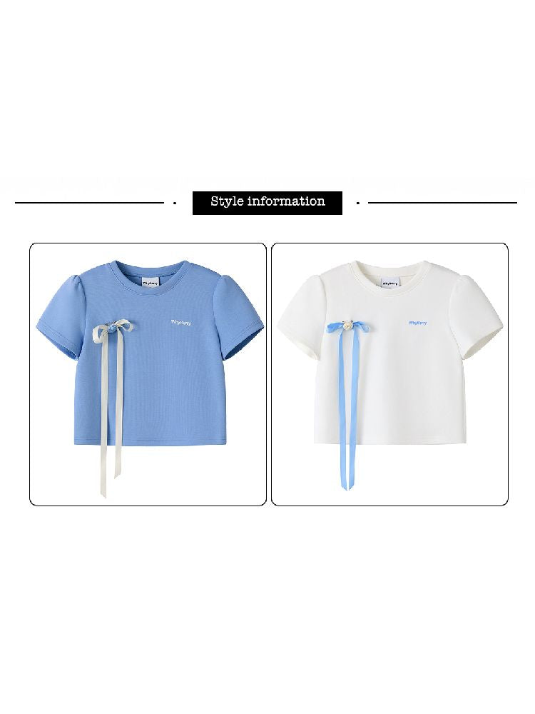 Bow Flutter T-shirt Short Sleeve【s0000011972】