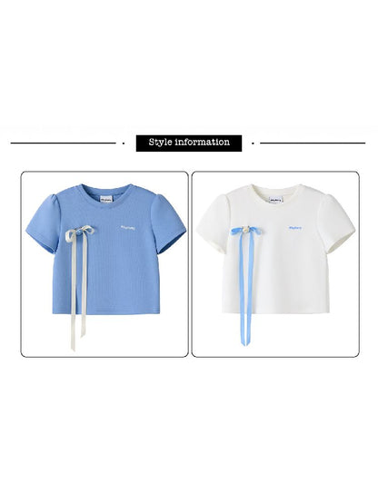 Bow Flutter T-shirt Short Sleeve【s0000011972】