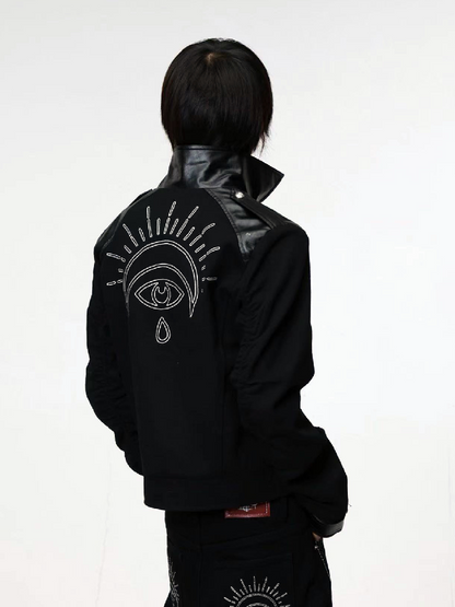 Brushed Patchwork Zipper Jacket【s0000018211】