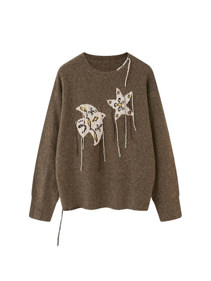 Unique Design Loose Long Sleeve Pullover【s0000014381】