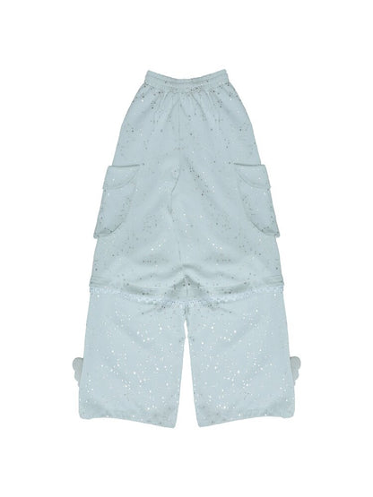 Teal Green Wings Cargo Pants【s0000016549】