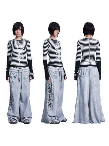 Striped Cross Rivet Stacked Top【s0000015011】