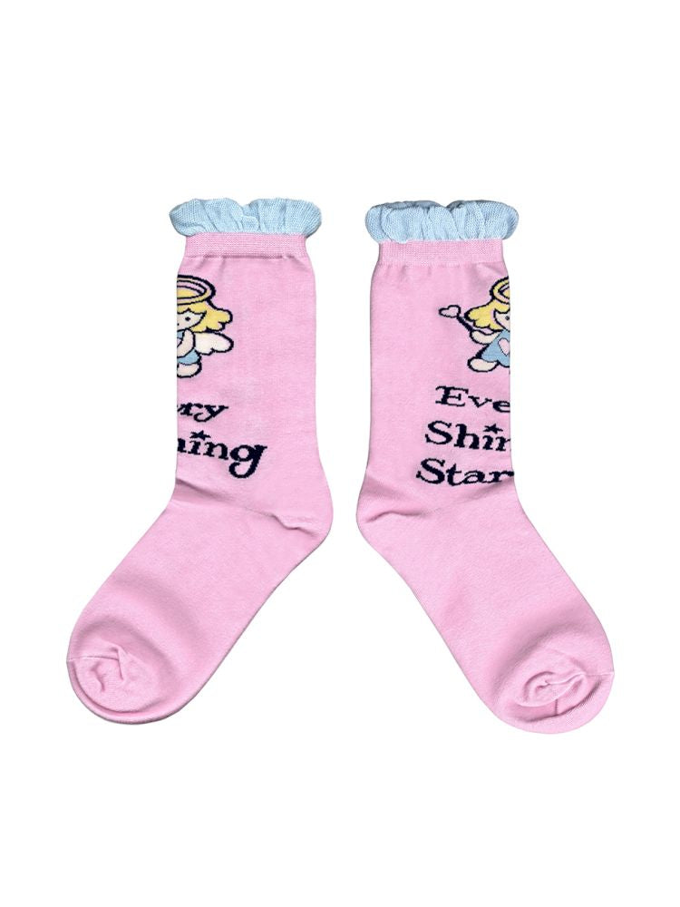 Angel mid-calf socks【s0000012351】