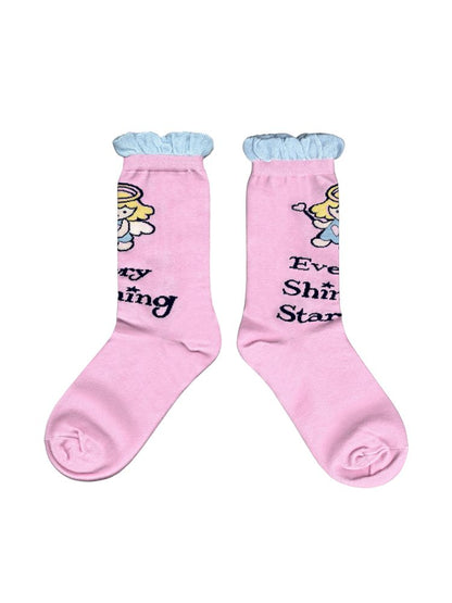 Angel mid-calf socks【s0000012351】