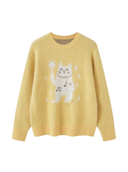 Relaxed-Fit Soft Pullover Knit Sweater【s0000014054】