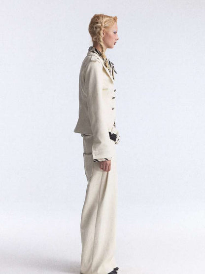 Zebra Stitching Leather Jacket【s0000015391】