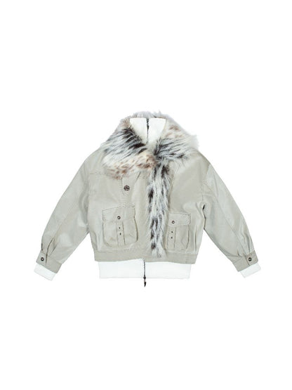 Fake Two Piece Pu Leather Jacket【s0000011252】