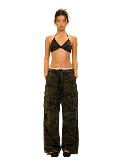 Star Rhinestone Camo Work Pants【s0000017908】
