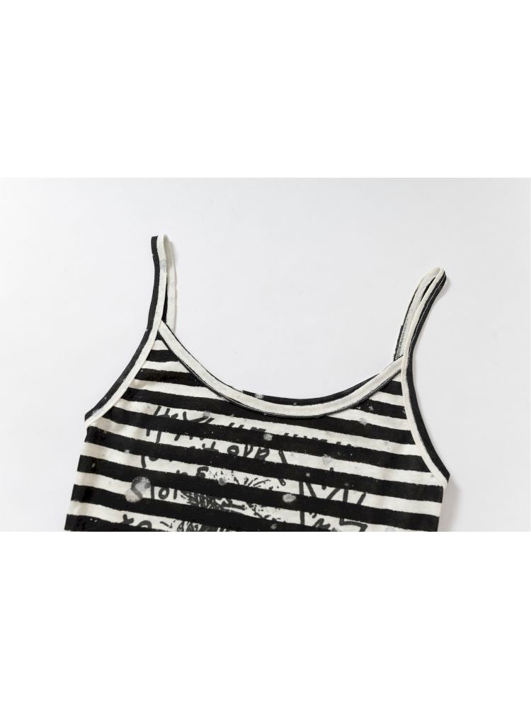 Printed Striped Camisole Tank Top【s0000012616】