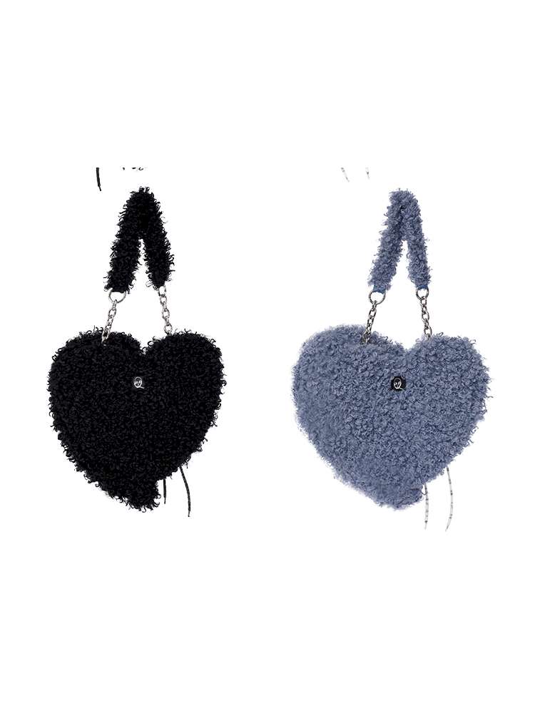Graffiti Splicing Hairy Love Crossbody Bag【s0000014614】