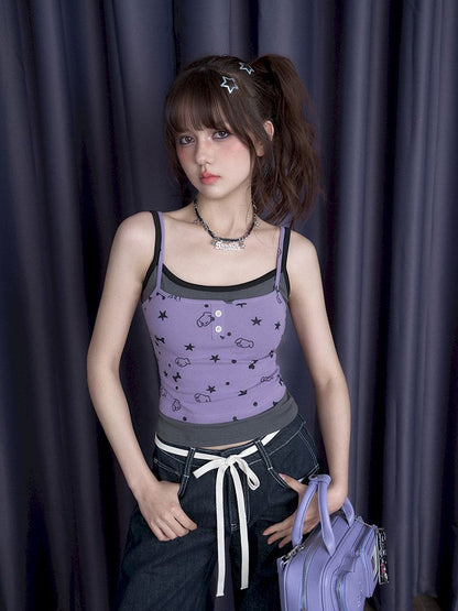 Printed Cami Tank Top【s0000012077】