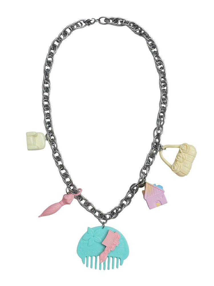 DIY Comb Adjustable Y2K Necklace【s0000017767】