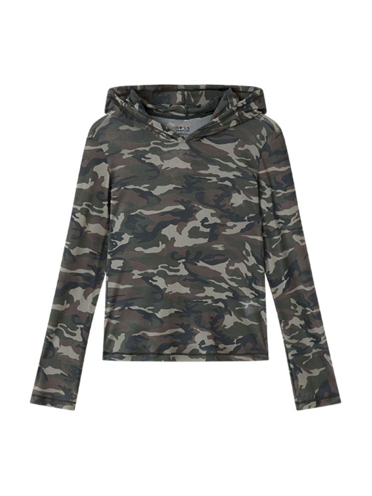 Save the world camouflage hooded T【s0000012427】