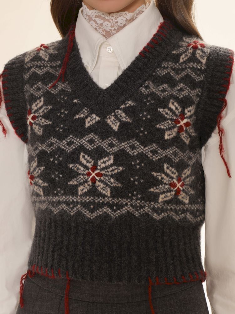 Snowflakev-Neck 니트 언더 셔츠 [S0000006009]