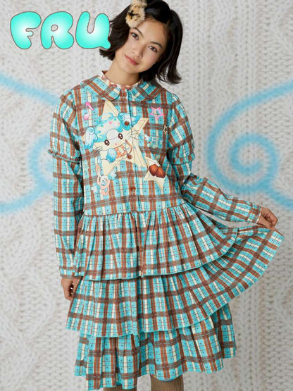 Plaid Doll Collar Cake Dress【s0000015107】