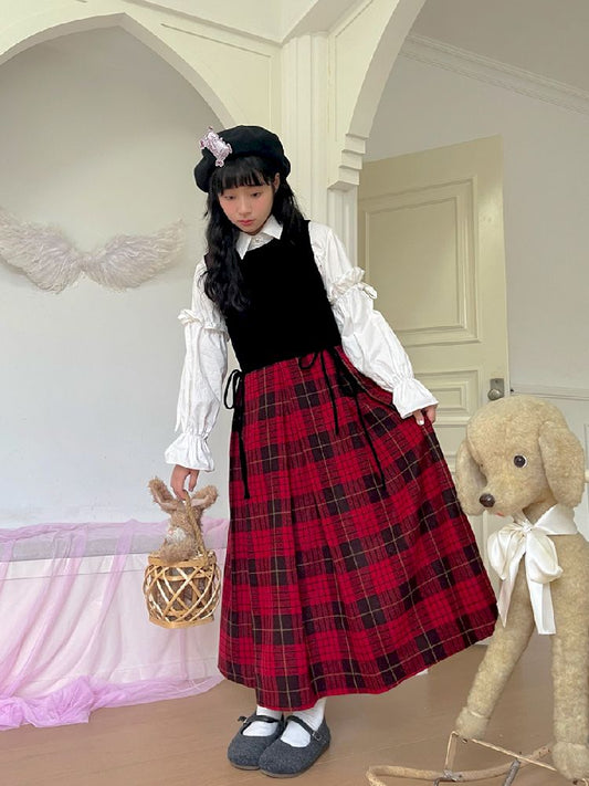 Velvet Vintage Vest Dress【s0000011336】