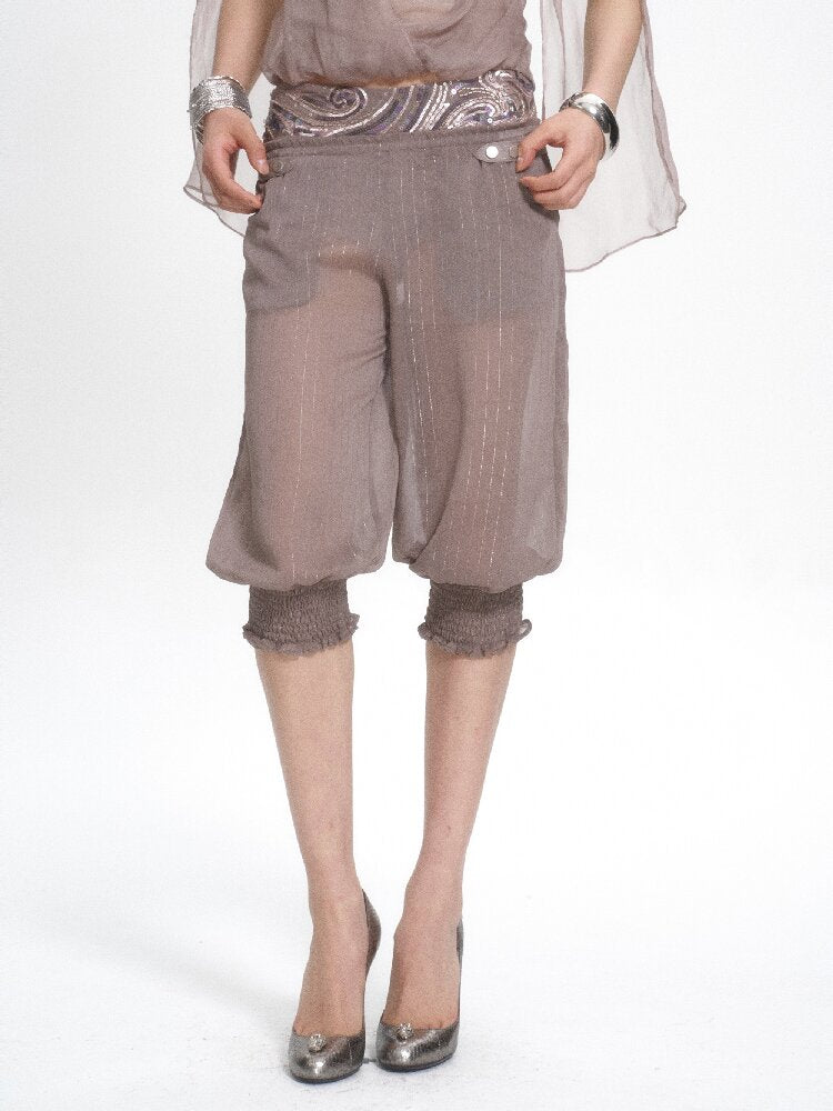 Detachable Chiffon Lantern Pants【s0000017661】