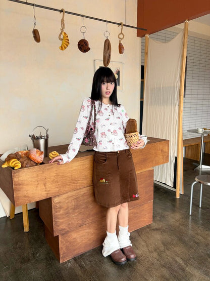 Bear Heart Print Cardigan Set【s0000019085】