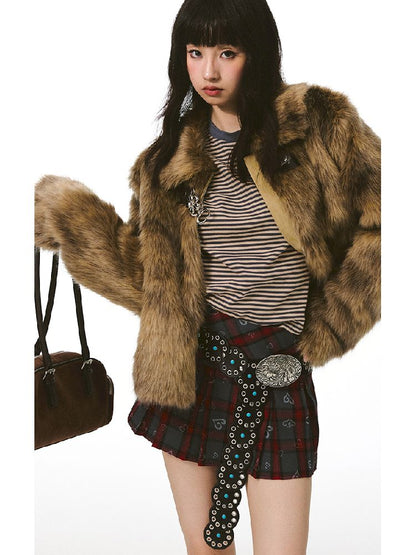 짧은 재킷 모피 코트 [S0000011426]