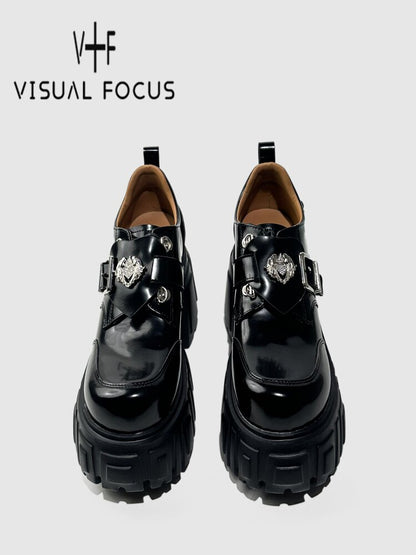 Punk Patent Leather Muffin Shoes【s0000015713】