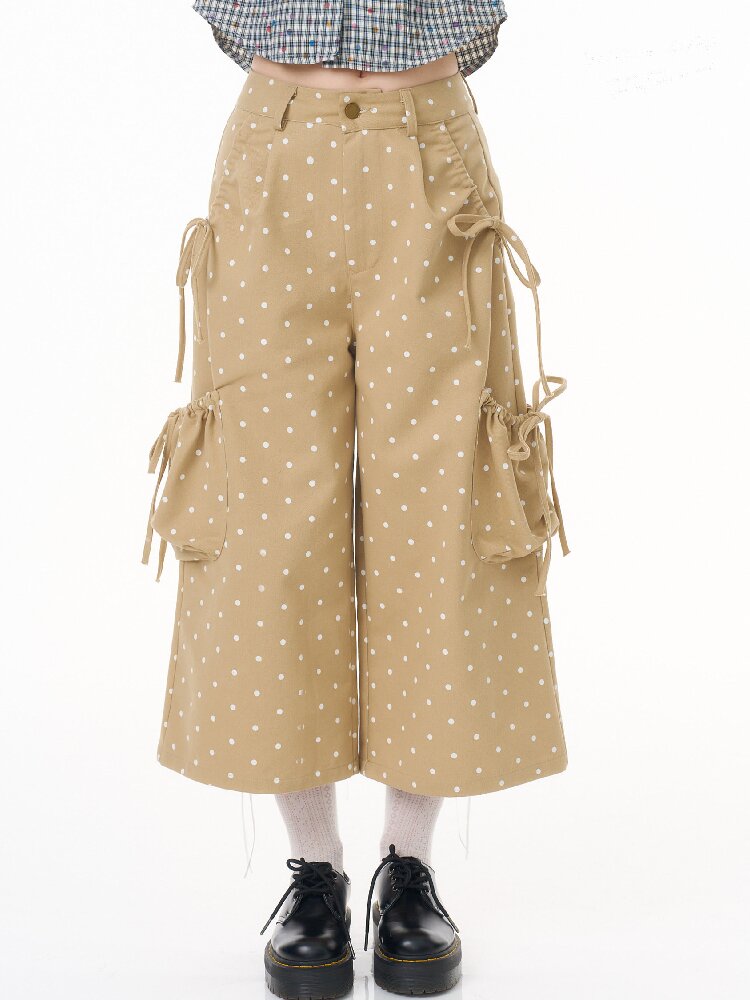 Polka Dot Wide Leg Workwear Slacks【s0000016604】