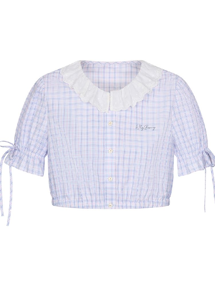 Bubble Sleeve Short Sleeve Blouse【s0000011996】