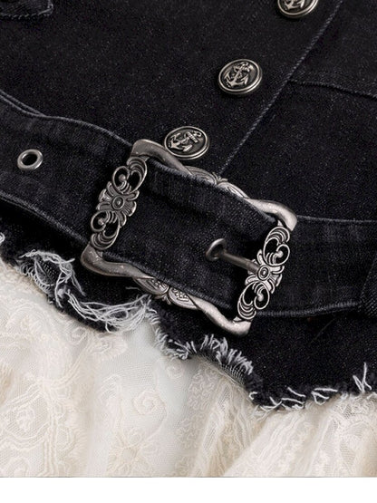 Lace Patchwork Irregular Mesh Skirt【s0000015449】