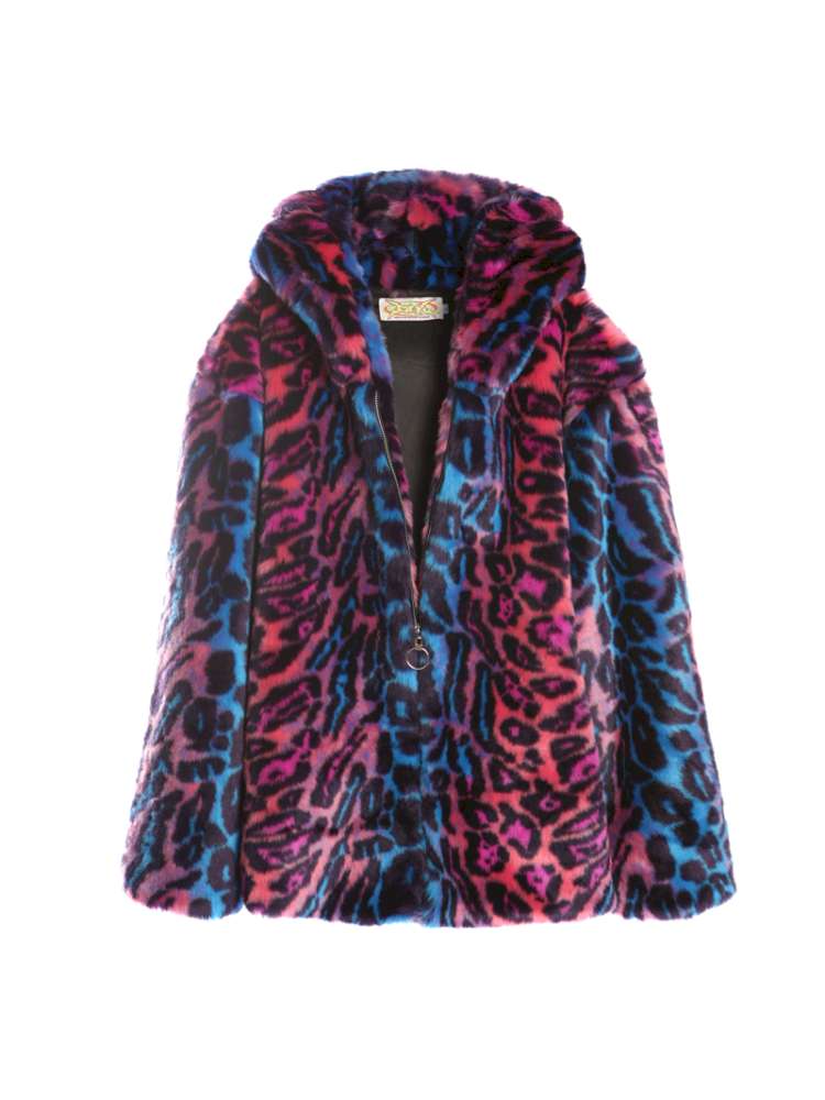 Y2K Leopard Print Cool Fur Hooded Jacket【s0000014911】
