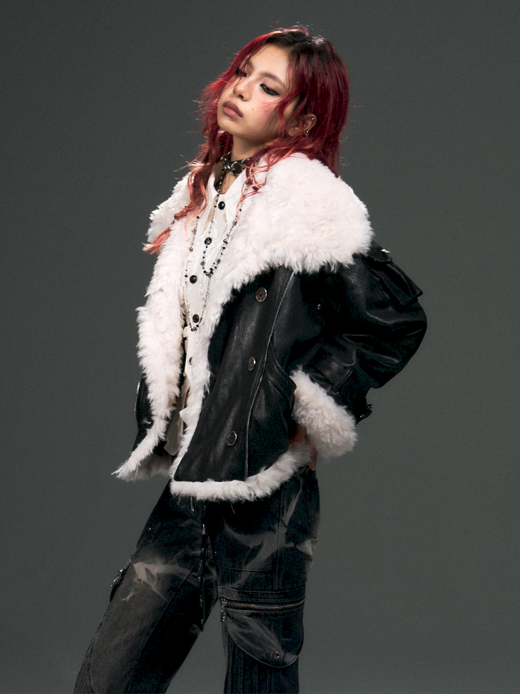 Fur Lapel Suede Short Jacket【s0000015019】