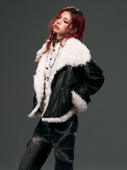 Fur Lapel Suede Short Jacket【s0000015019】