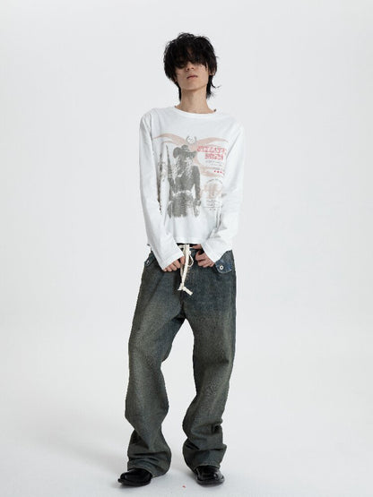 Women Digital Print Long T-Shirt【s0000018562】