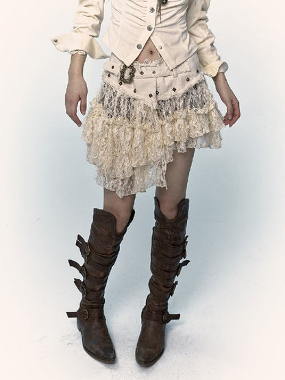 Lace Mesh Half Skirt【s0000011431】