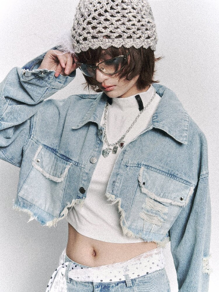 Vintage Millennium Spice Girl Denim Short Jacket【s0000015969】