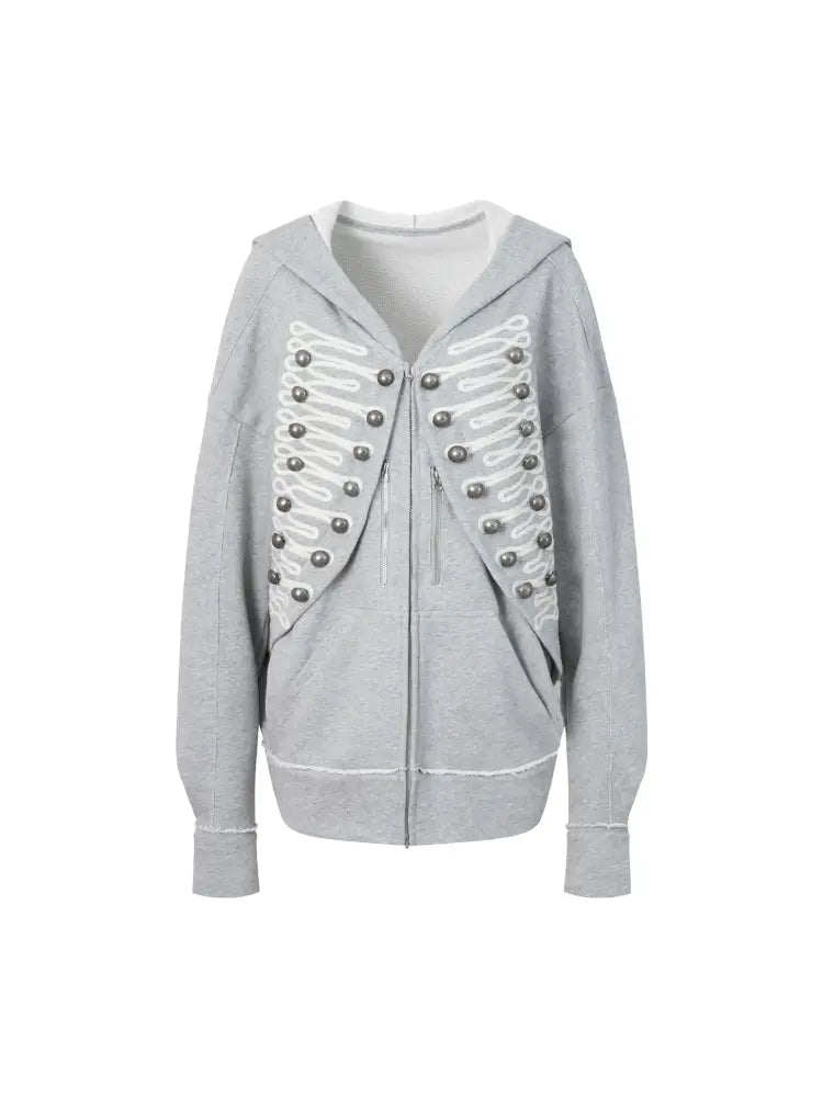 Classic Napoleon Embroidered Hooded Zipper【s0000014711】