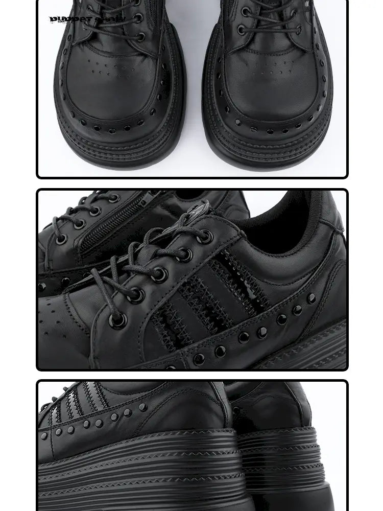 Thick Sole Leather Loafers【s0000014187】
