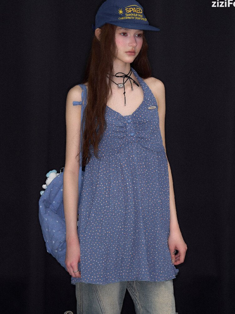 Mid Summer Floral Halterneck Camisole Top【s0000016845】