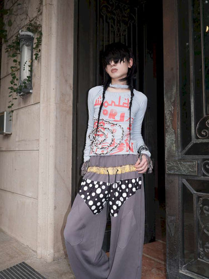 Asymmetrical Long Sleeve Top【s0000015147】